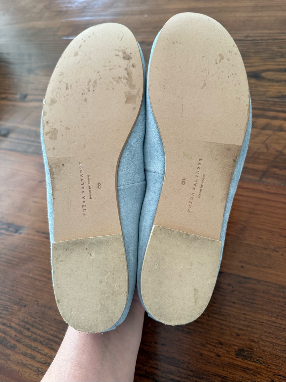 Freda Salvador Aubrey Mary Janes Blue Suede - Picture 6 of 6
